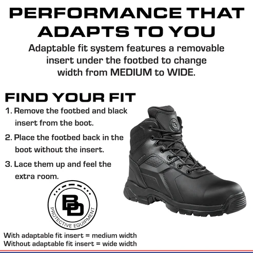 Black Diamond 6" Waterproof Tactical boot W/SideZip & Safety Toe