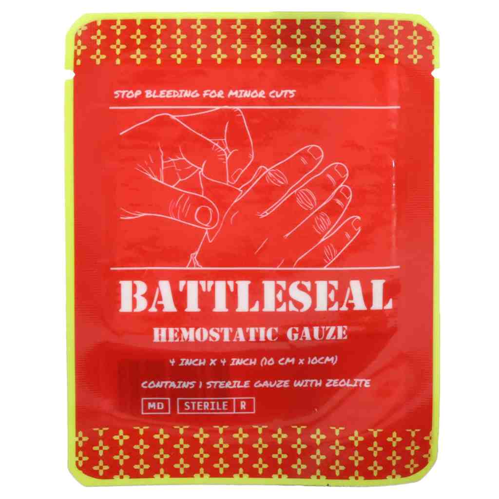 Hemostatic 4 x 4 gauze dressing