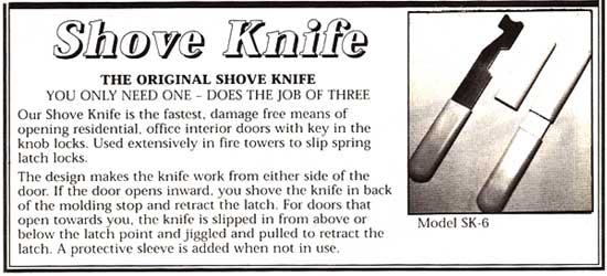 Fire Hooks Unlimited shove knife