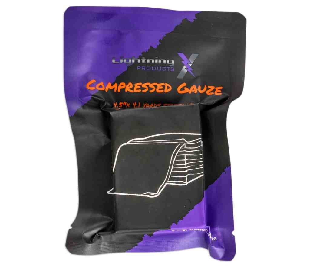 Lightning X Compressed Krinkle Gauze 4.5" x 4.1 yd – Tactical First Aid Dressing (LX-KRINK)