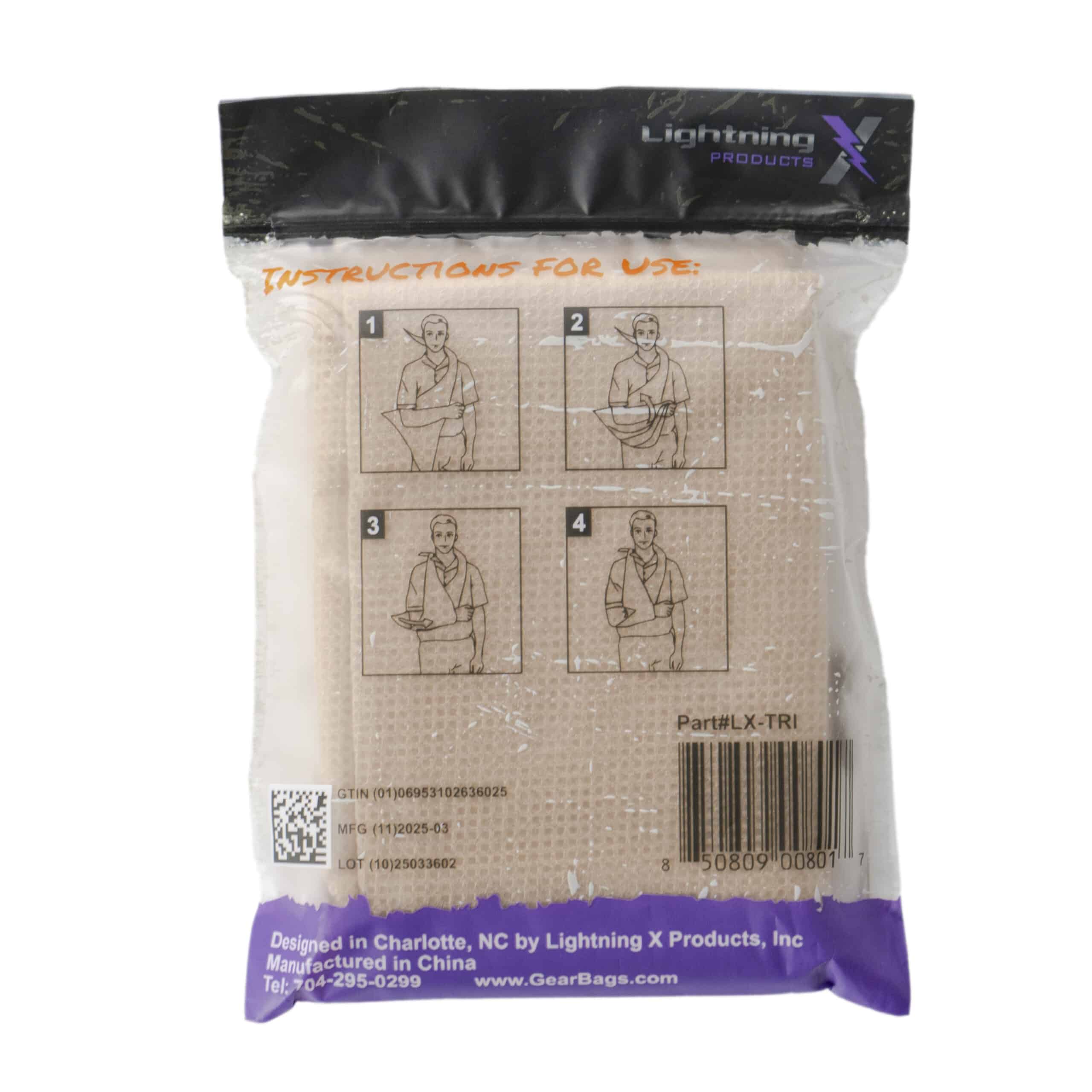 Lightning X Triangular Sling Bandage / Safety Pins (LXTRI20) - Image 2