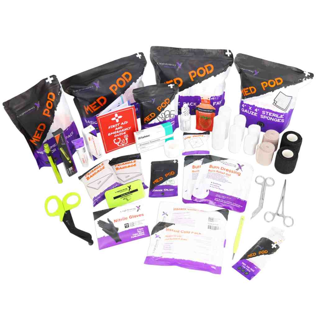Lightning X Basic First Aid Trauma Refill Kit – EMS Restock Pack (LXSMK-A)