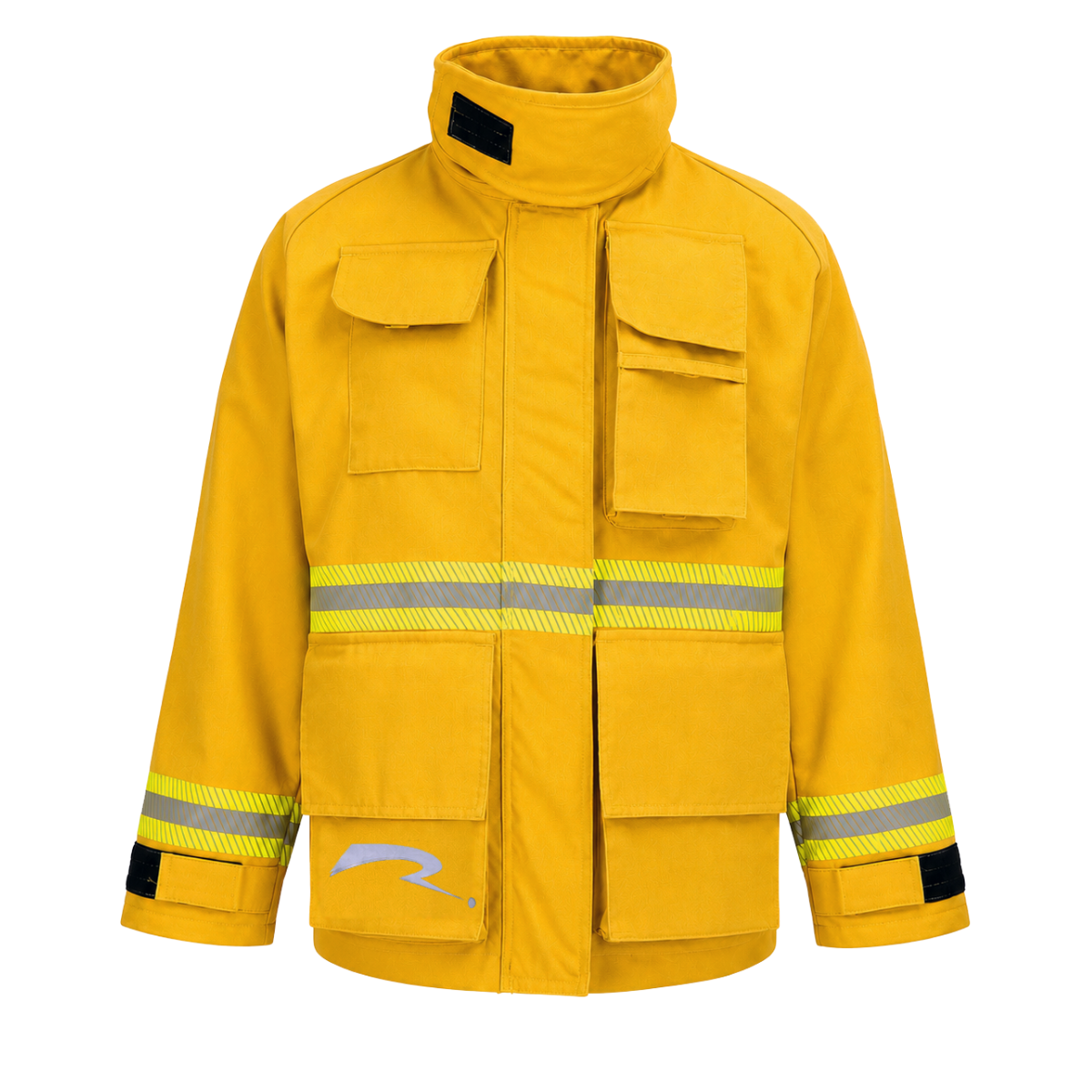 Ricochet wildland firefighting coat, yellow with reflective trim