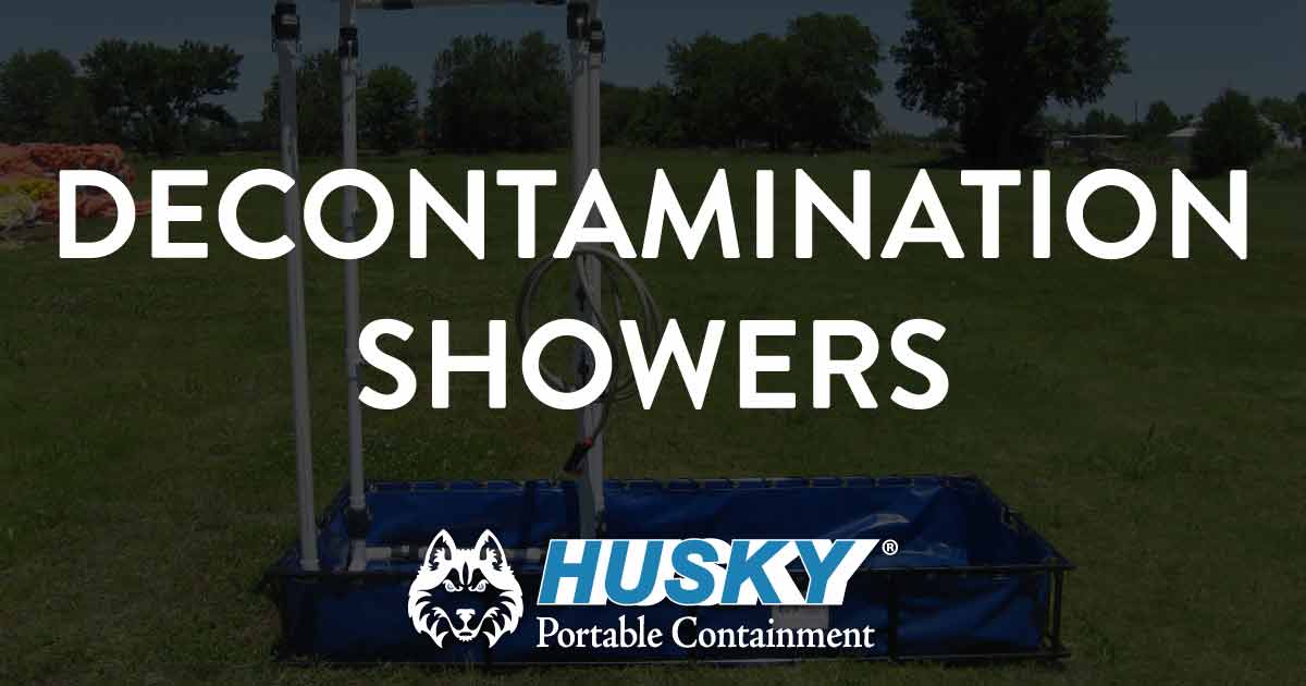 Husky decontamination shower system